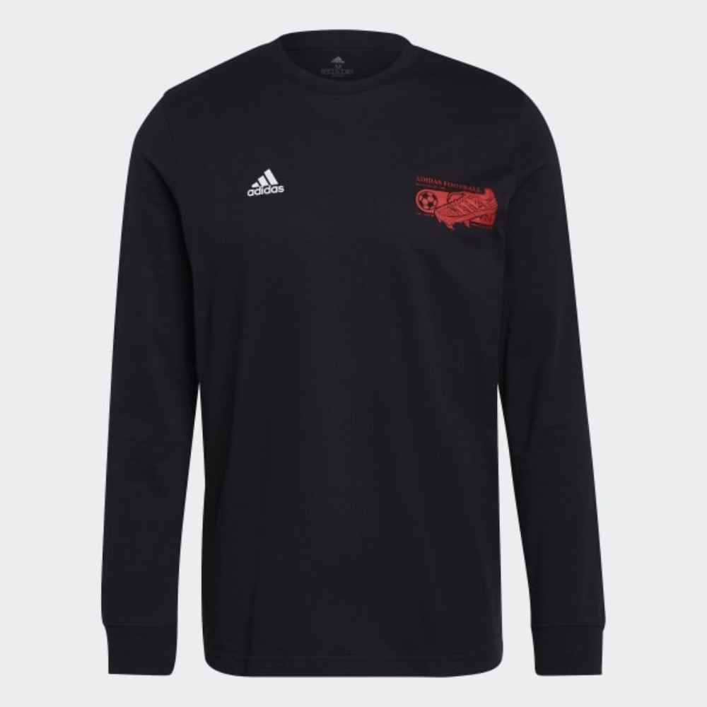 Adidas mens XL long sleeve soccer tee black predator cleats football